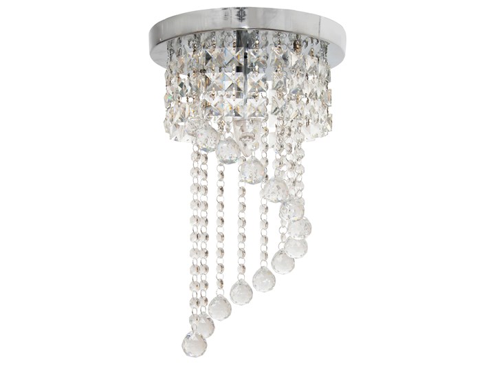 Lampa kryształowa wisząca DOLORES W-HY 1110M Żyrandol Kategoria Lampy wiszące Szkło Lampa z kryształkami Metal Kolor Szary
