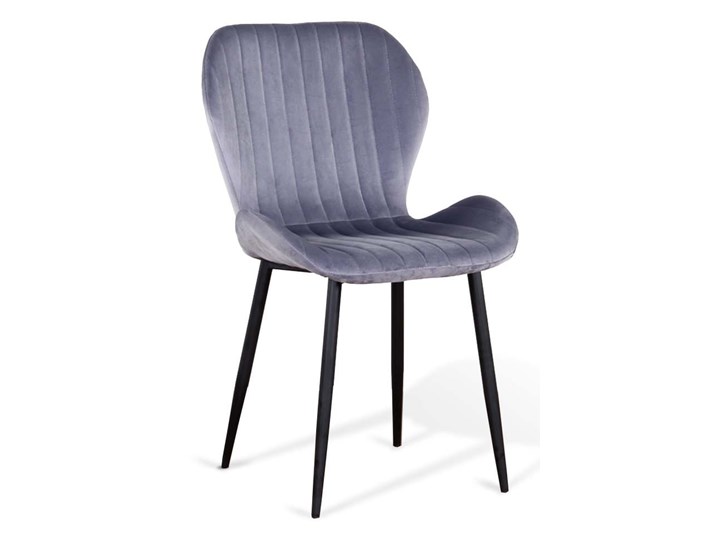 Krzesło welurowe szare ART223C / nogi czarne