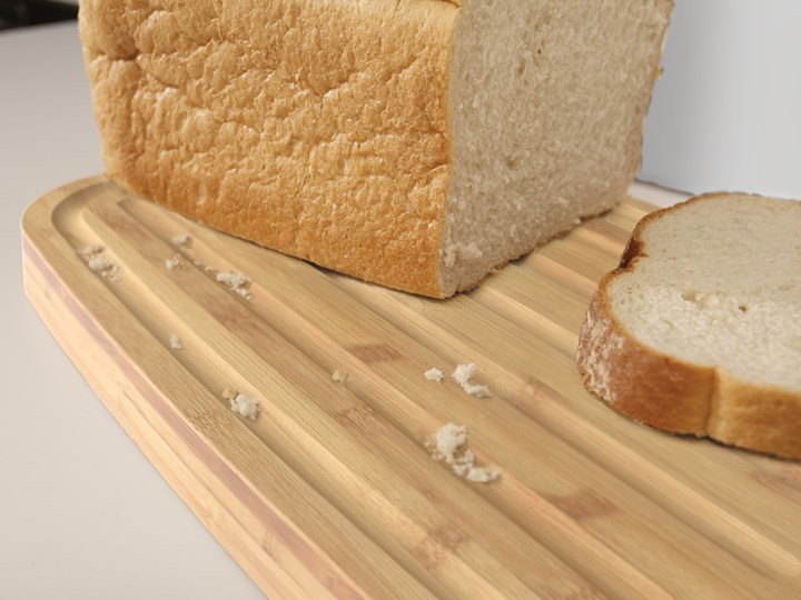 Chlebak z deską do krojenia Bamboo biały