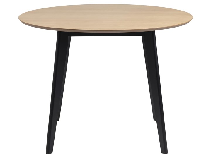 Stół Hanover Ø105 cm naturalny - nogi czarne Liczba miejsc Do 4 osób Drewno Rozkładanie
