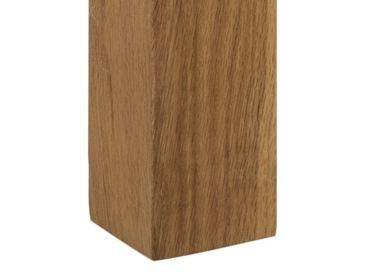 Stół rozkładany naturalny fornirowany blat nogi drewniane dąb 45-90x100 cm Wysokość 75 cm Płyta fornirowana Drewno Długość po rozłożeniu 90 cm