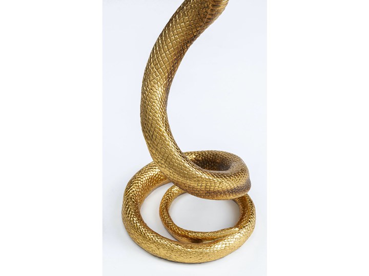 Figurka dekoracyjna Snake 17x39 cm złota Zwierzęta Kolor Złoty
