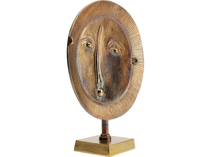 Figurka dekoracyjna Man On Earth 31x38 cm brązowo-złota Metal Kolor Brązowy