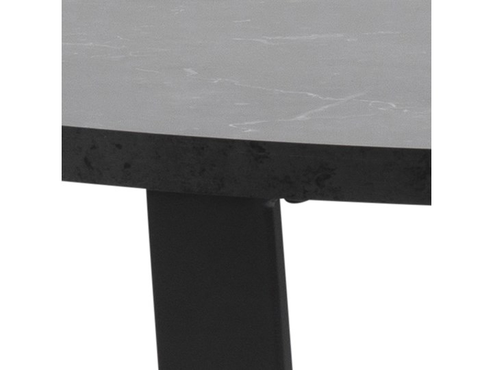 Stół Hagley Ø110 cm czarny Drewno Metal Płyta laminowana Kształt blatu Okrągły