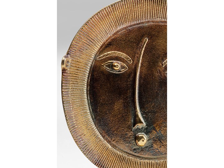 Figurka dekoracyjna Man On Earth 31x38 cm brązowo-złota Metal Kolor Brązowy