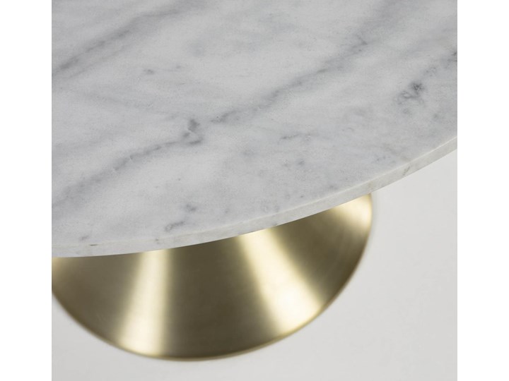 Stół okrągły Oria marmur biały Ø 120 cm Metal Liczba miejsc Do 6 osób