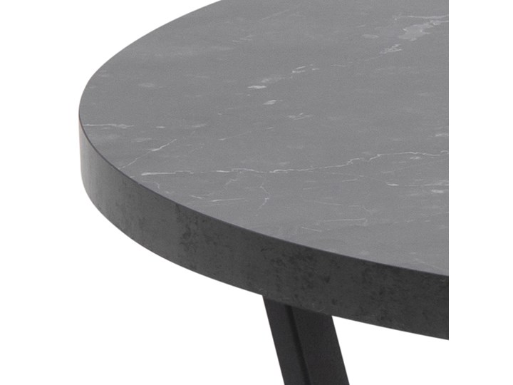 Stolik kawowy Hagley Ø77 cm czarny Metal Wysokość 44 cm Marmur Kategoria Stoliki i ławy