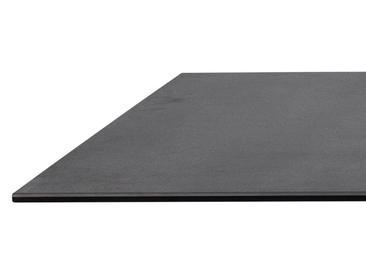 Stół czarny ceramiczny blat metalowe nogi 200x100 cm Ceramika Wysokość 75 cm Styl Nowoczesny Szkło Średnica