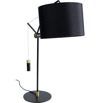 Lampa stołowa LED metalowa czarna 52x55 cm