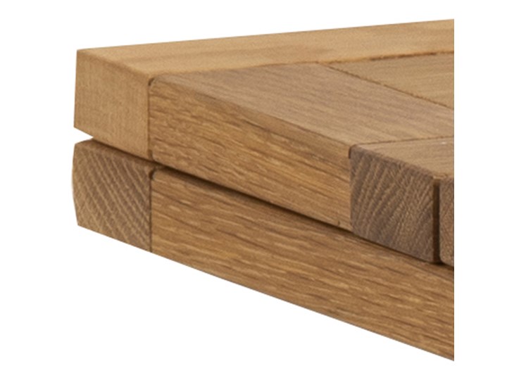 Stół rozkładany naturalny fornirowany blat nogi drewniane dąb 45-90x100 cm Wysokość 75 cm Płyta fornirowana Kształt blatu Prostokątny Drewno Zestawy