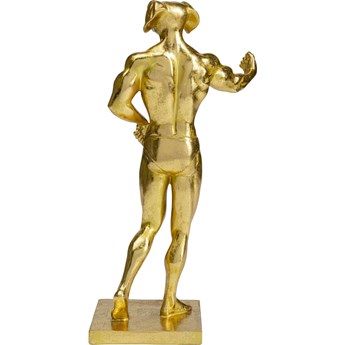 Figurka dekoracyjna Muscle Dog 18x43 cm złota