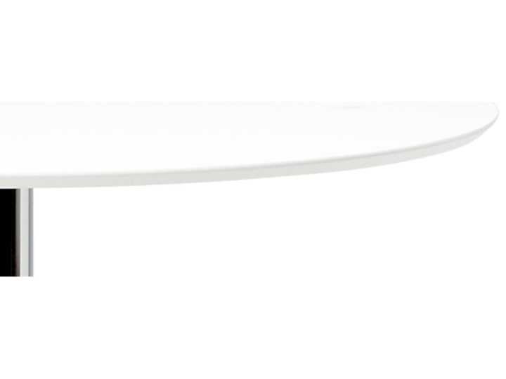Stół Gail Ø110 cm biały noga srebrna Liczba miejsc Do 4 osób Metal Płyta MDF Kategoria Stoły kuchenne