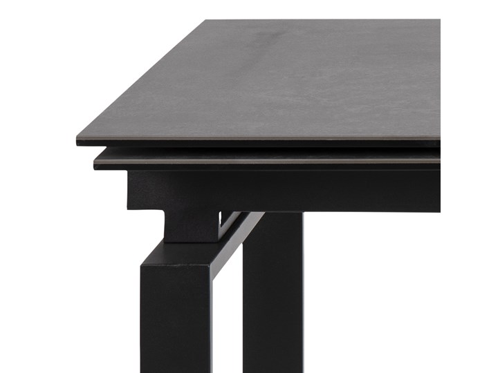 Stół rozkładany Juliet 160-240x85 cm czarny Metal Długość(n) 160 cm Szkło Ceramika Kategoria Stoły kuchenne