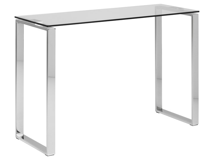 Konsola Duffy 110x40 cm blat szklany Metal Szkło Wysokość 75 cm Szerokość 110 cm Kategoria Konsole Kolor Biały