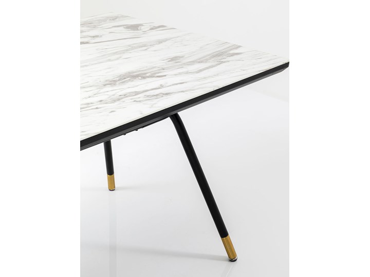Stół South Beach 180x90 cm Stal Płyta MDF Szkło Pomieszczenie Stoły do jadalni