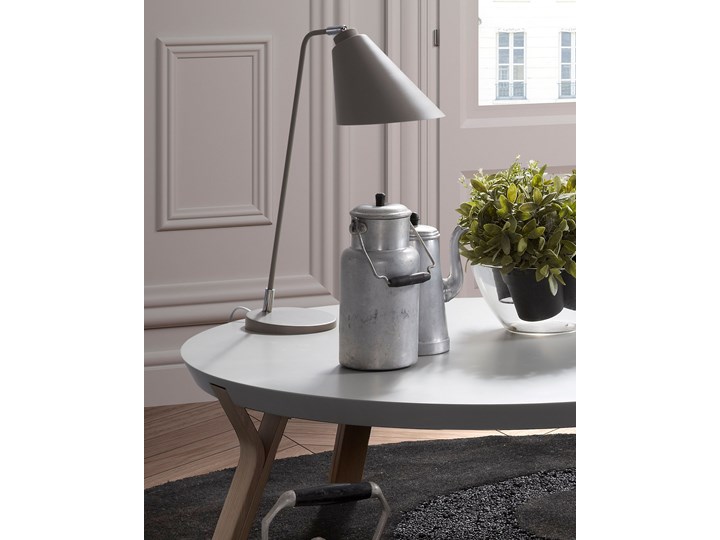 Lampa stołowa Tipir szara Lampa biurkowa Metal Kolor Biały