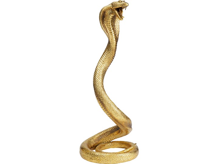 Figurka dekoracyjna Snake 17x39 cm złota Zwierzęta Kategoria Figury i rzeźby
