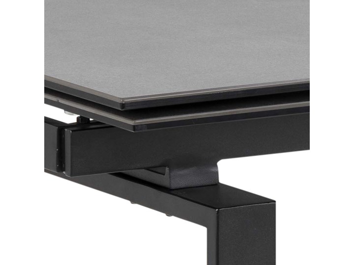 Stół rozkładany Juliet 160-240x85 cm czarny Metal Ceramika Kategoria Stoły kuchenne Szkło Rozkładanie Rozkładane