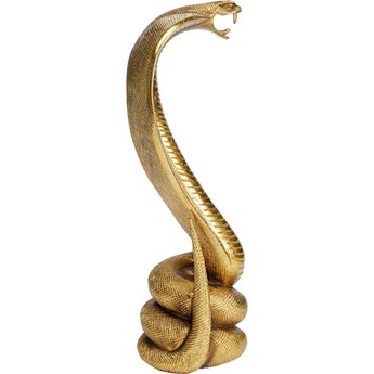 Figurka dekoracyjna Cobra 23x42 cm złota