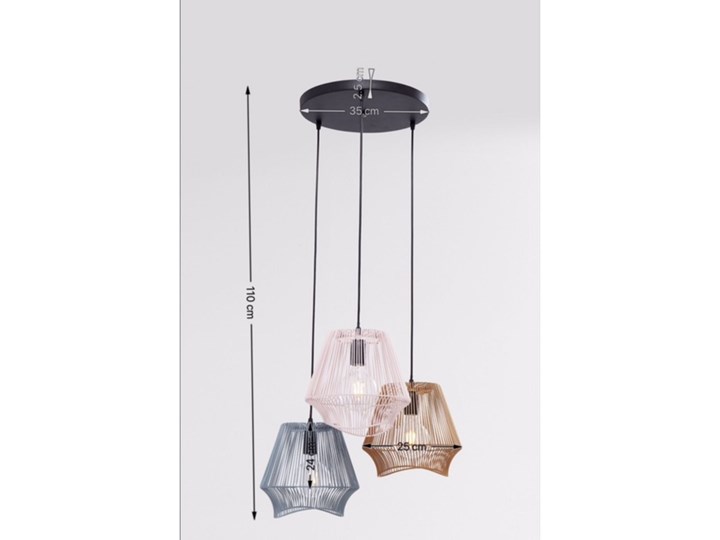 Lampa wisząca Ischia Dining Spiral 53x105 cm Lampa z abażurem Kategoria Lampy wiszące