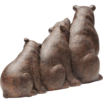 Figurka dekoracyjna brązowa niedźwiedzie 32x13 cm