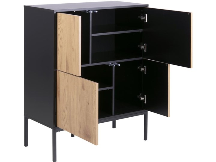 Komoda Favors 80x103 cm Metal Płyta MDF Płyta laminowana Płyta meblowa Kolor Biały