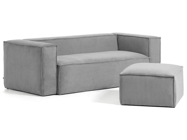 Sofa Blok 240x69 cm szara Kategoria Sofy i kanapy