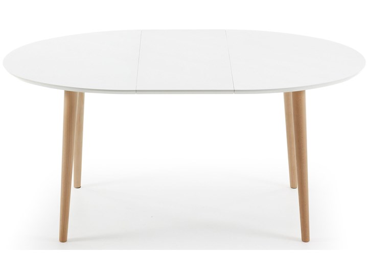 Stół rozkładany Oqui biały 120 (200) x 90 cm Drewno Płyta MDF Długość po rozłożeniu 200 cm