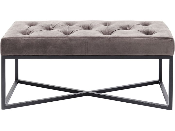 Ławka Crossover 90x40 cm szara Materiał obicia Tkanina