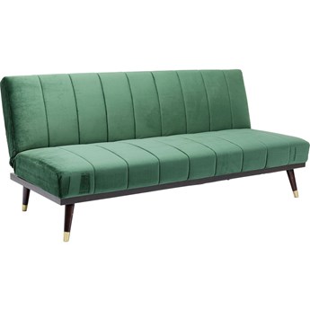 Sofa 3 rozkładana zielona nogi czarne 181x83 cm