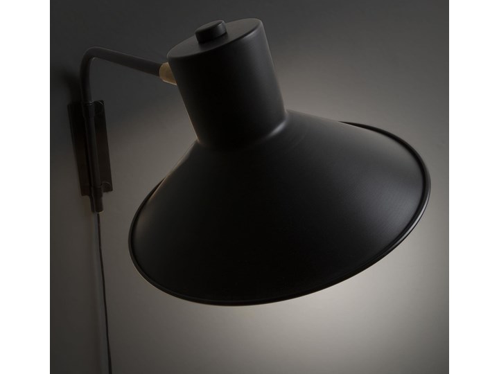 Lampa ścienna Aria czarna 14 x 38 cm Metal Kolor Biały