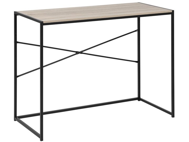 Biurko Seaford 100x45 cm dąb sonoma Kategoria Biurka Płyta meblowa Szerokość 100 cm Metal Kolor Beżowy