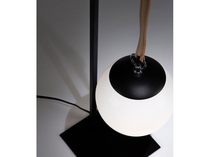 Lampa stołowa Monteiro czarna Metal Szkło Tworzywo sztuczne Kolor Czarny