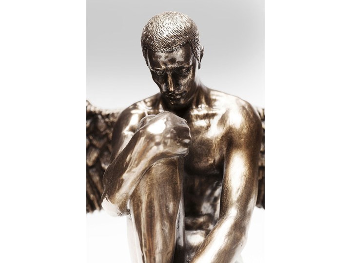 Figurka dekoracyjna Nude Sad Angel 18x26 cm Tworzywo sztuczne Anioły Kolor Szary