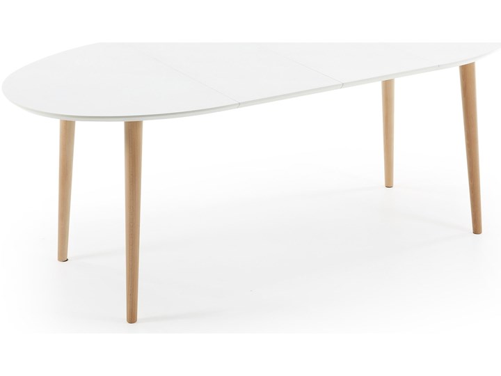 Stół rozkładany Oqui biały 120 (200) x 90 cm Płyta MDF Drewno Rozkładanie Rozkładane