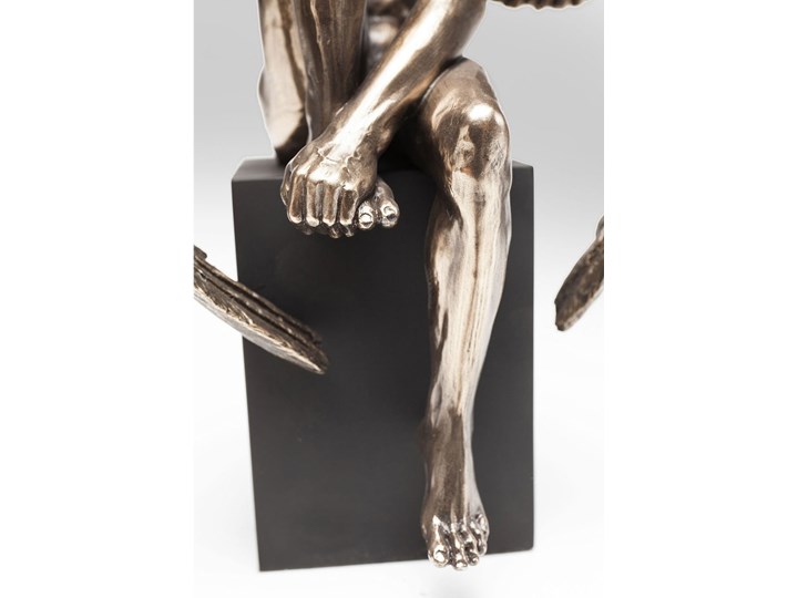 Figurka dekoracyjna Nude Sad Angel 18x26 cm Tworzywo sztuczne Anioły Kolor Szary