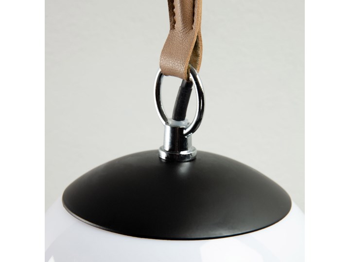 Lampa stołowa Monteiro czarna Metal Kolor Biały Tworzywo sztuczne Szkło Kategoria Lampy stołowe