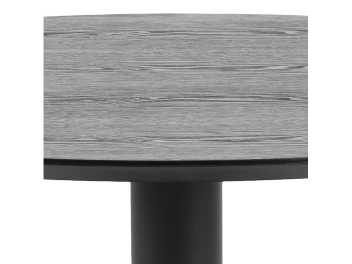 Stół Gail Ø80 cm czarny Drewno Kategoria Stoły kuchenne Płyta MDF Metal Kształt blatu Okrągły