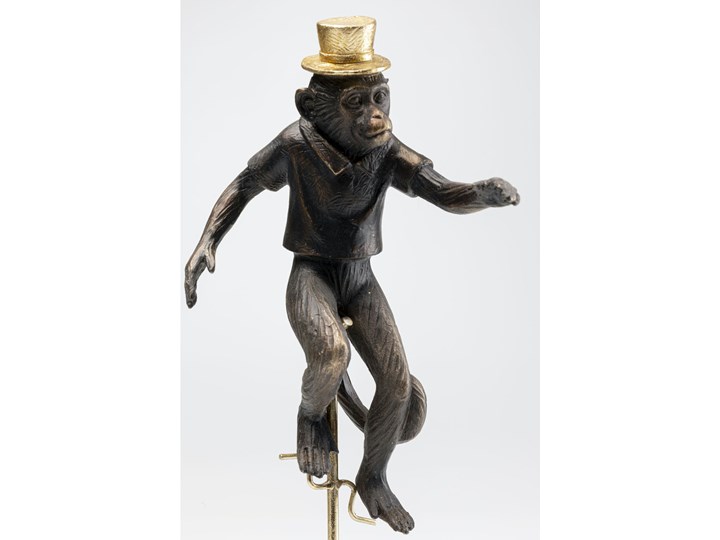 Figurka dekoracyjna Circus Monkey 14x48 cm złota