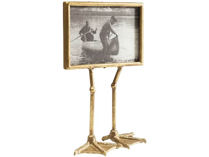 Ramka Duck Feet pozioma 19x38 cm złota Szkło Kategoria Ramy i ramki na zdjęcia Ramka na zdjęcia Drewno Pomieszczenie Salon