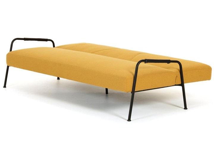 Sofa rozkładana Neiela musztardowa 180 cm Stała konstrukcja Kolor Żółty Pomieszczenie Salon