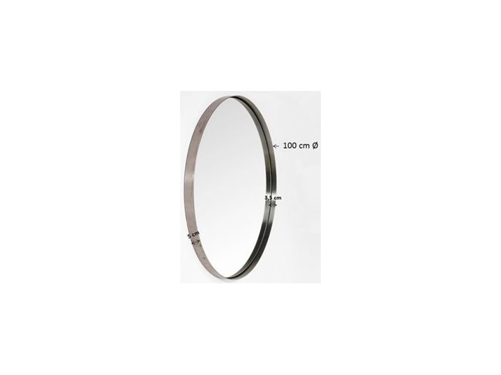 Lustro wiszące Curve Round ∅100 cm mosiężne Styl Vintage Okrągłe Ścienne Lustro z ramą Styl Glamour