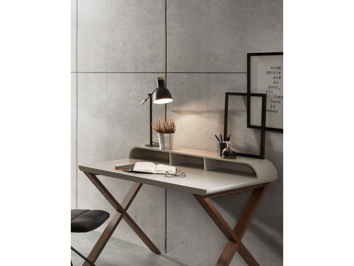 Lampa stołowa Tescarle czarna Lampa biurkowa Metal Kolor Czarny