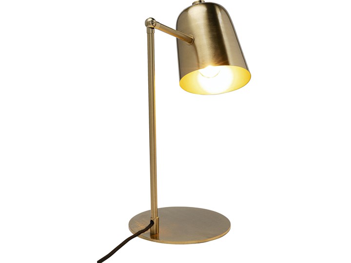 Lampa stołowa LED metalowa złota 27x56 cm