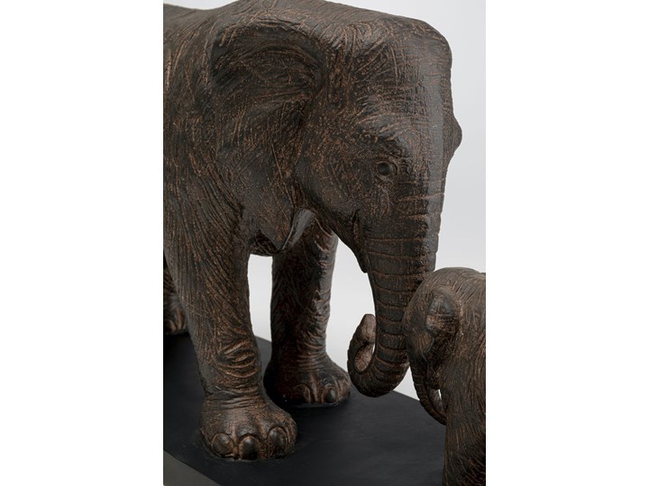 Figurka dekoracyjna Elephant Family 58x31 cm brązowa