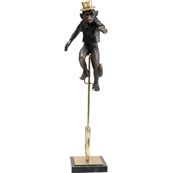 Figurka dekoracyjna złota cyrkowa małpa 14x13 cm