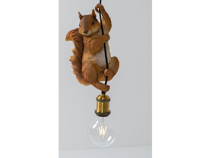 Lampa wisząca wiewiórka czerwona 20x14 cm Lampa inspirowana Lampa z kloszem Tworzywo sztuczne Styl Industrialny
