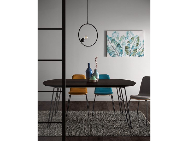 Stół rozkładany Milian 170 (320) x 100 cm brązowy Drewno Liczba miejsc Do 12 osób Metal Kolor Czarny