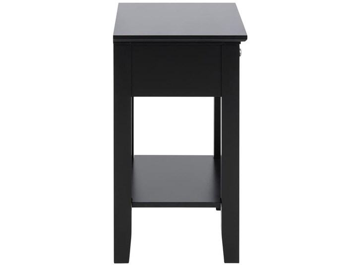 Szafka nocna Imbriale 45x63 cm z szufladą i półką czarna Płyta MDF Uniwersalne Płyta laminowana Styl Klasyczny Styl Minimalistyczny