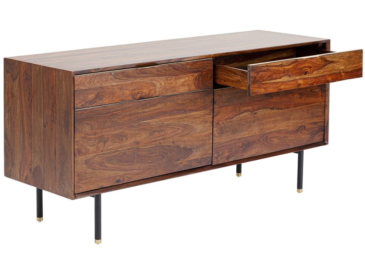 Komoda Ravello 140x68 cm sheesham brązowa Wysokość 40 cm Szerokość 140 cm Płyta MDF Drewno Kategoria Komody Pomieszczenie Sypialnia